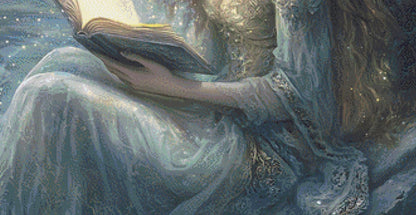 Princess Reading counted cross stitch pattern by Coastal Bliss Studios
