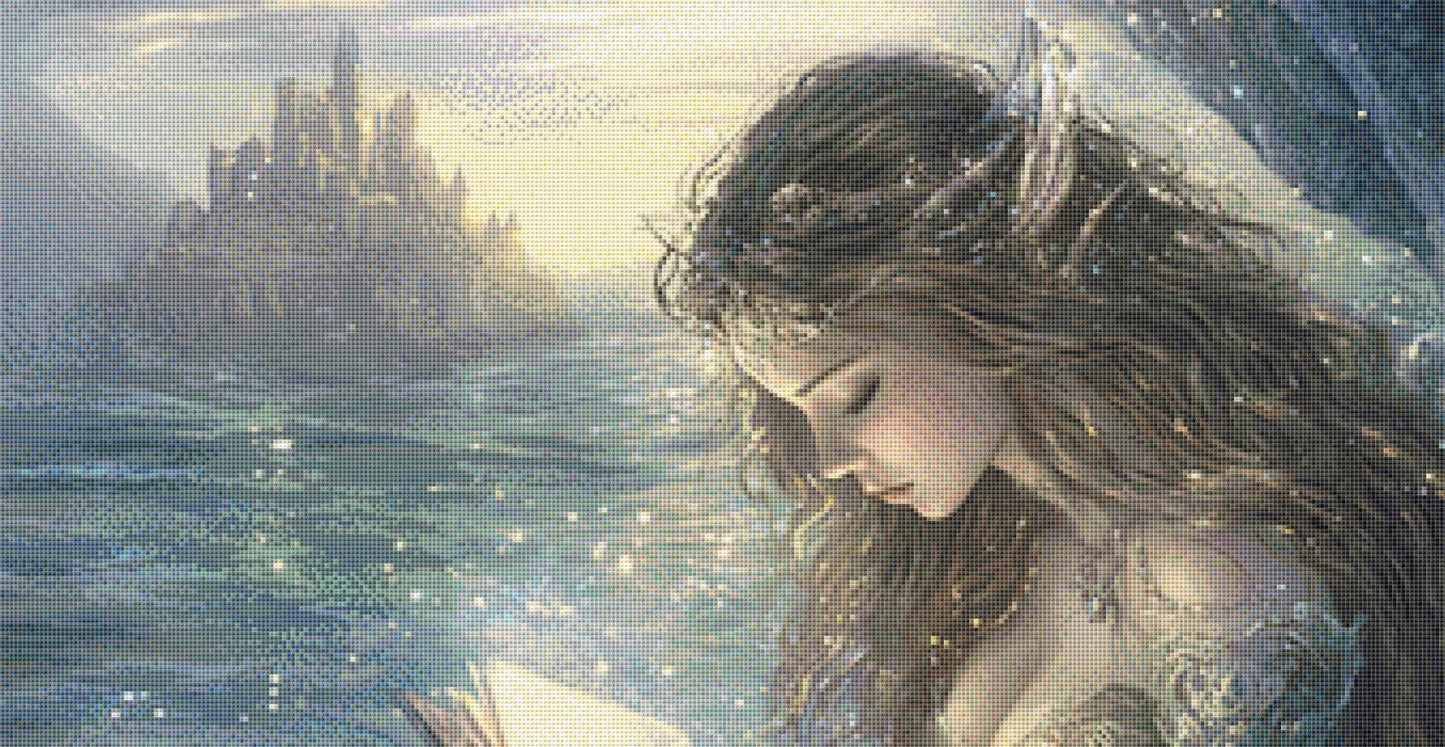 Princess Reading counted cross stitch pattern by Coastal Bliss Studios