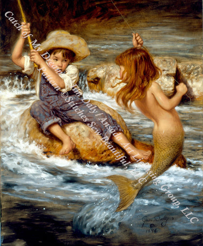 Catch of My Dreams (Small) counted cross stitch pattern by Jim Daly/Ansada Art Licensing Group, LLC