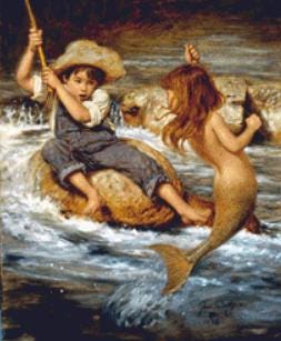 Catch of My Dreams (Small) counted cross stitch pattern by Jim Daly/Ansada Art Licensing Group, LLC