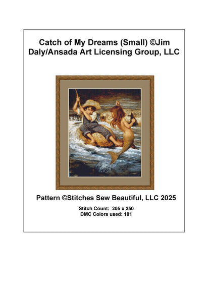 Catch of My Dreams (Small) counted cross stitch pattern by Jim Daly/Ansada Art Licensing Group, LLC