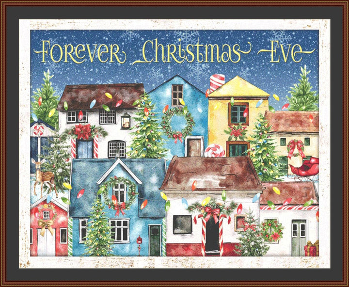 Forever Christmas Eve (Max Size/Color) counted cross stitch pattern by Ivy Cottage Home