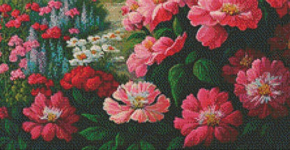 Mountain Meadow (Small) counted cross stitch pattern by Peaceful Art Colors