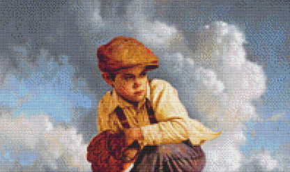 Fastball (Small) counted cross stitch pattern by Jim Daly/Ansasda Art Licensing Group, LLC