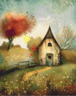 Fizzy House (Small) counted cross stitch pattern by Tammy L. Gross
