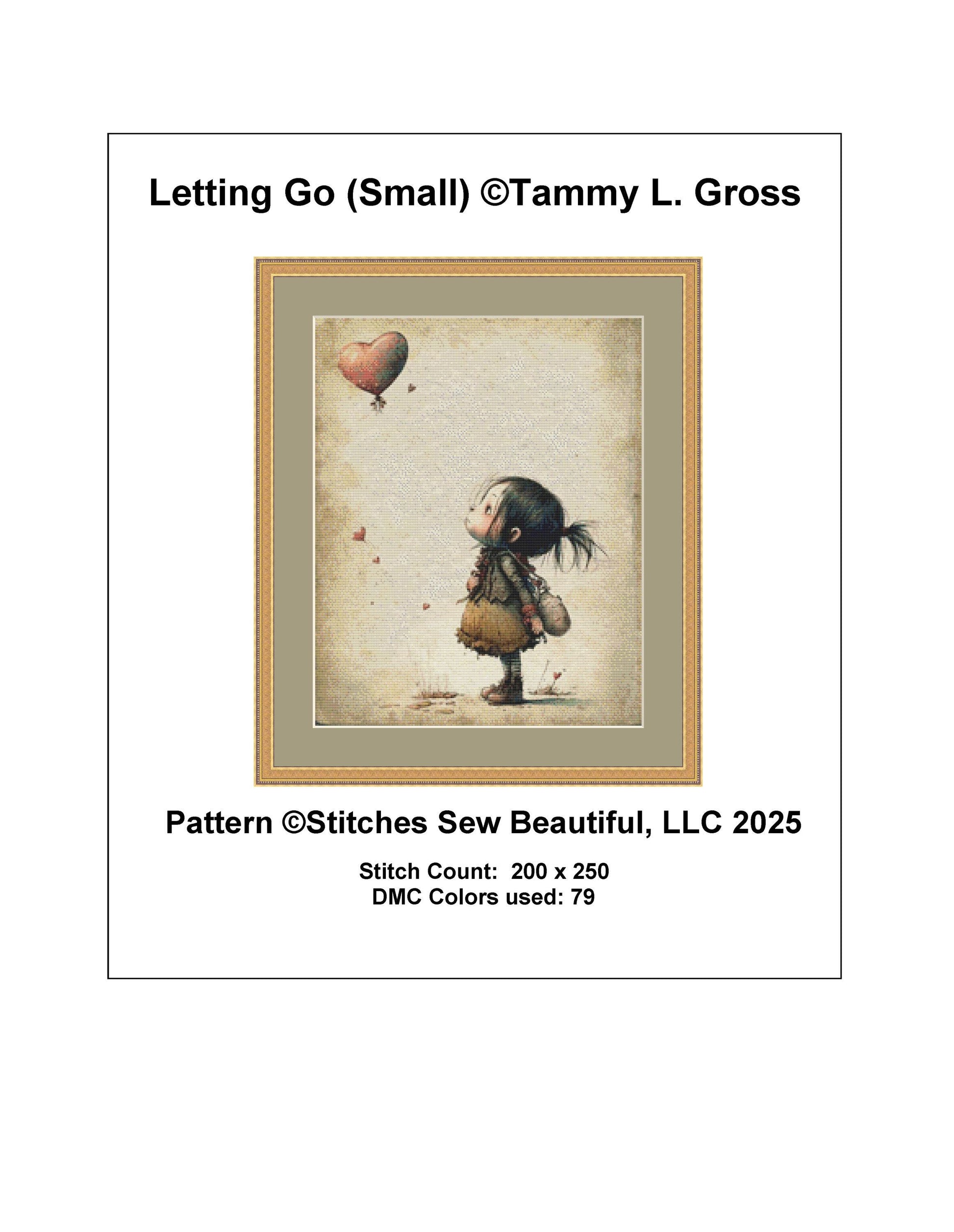 Letting Go (Small) counted cross stitch pattern by Tammy L. Gross
