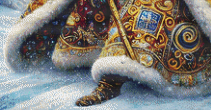 Gilded Father Christmas counted cross stitch pattern by Mystic Vision Gallery