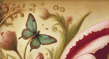 Thumbelina in Blooming Tulip counted cross stitch pattern by Mystic Vision Gallery