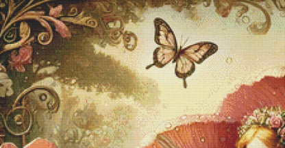 Vintage Storybook Thumbelina counted cross stitch pattern by Mystic Vision Gallery