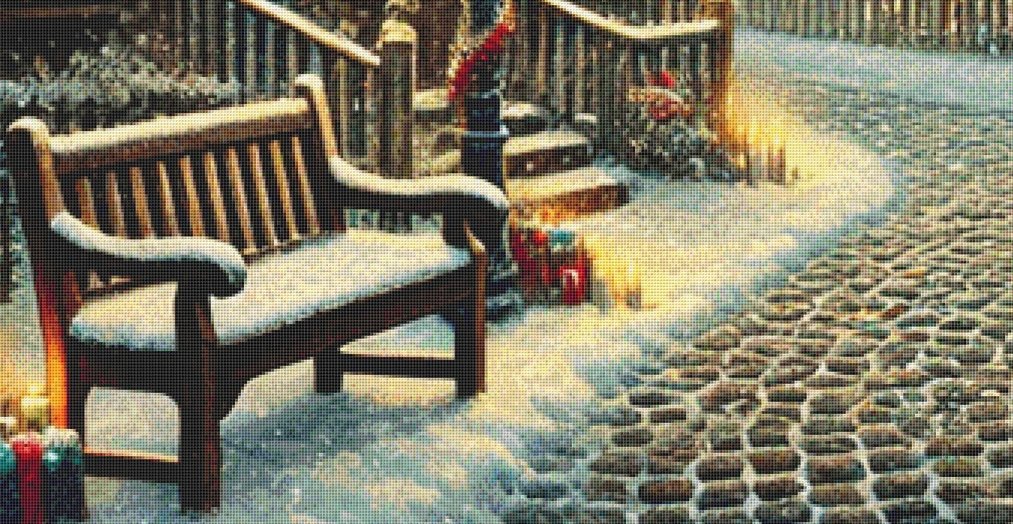 Nostalgic Christmas Town (Max Size/Color) counted cross stitch pattern by Mystic Vision Gallery