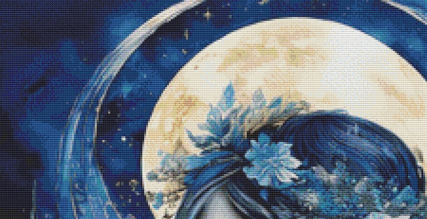 Moon Goddess 1 counted cross stitch pattern by Pink Lake Studio