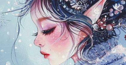 Winter Fairy (Max Size/Color) counted cross stitch pattern by Passy Art
