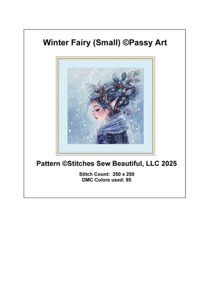 Winter Fairy (Small) counted cross stitch pattern by Passy Art