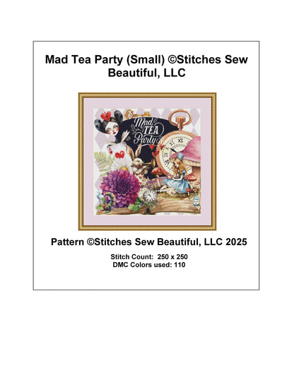 Mad Tea Party (Small) counted cross stitch pattern by Stitches Sew Beautiful, LLC