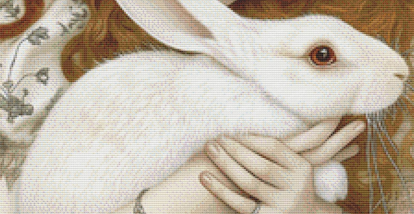 Follow the White Rabbit counted cross stitch pattern by Alisa Smith Williams