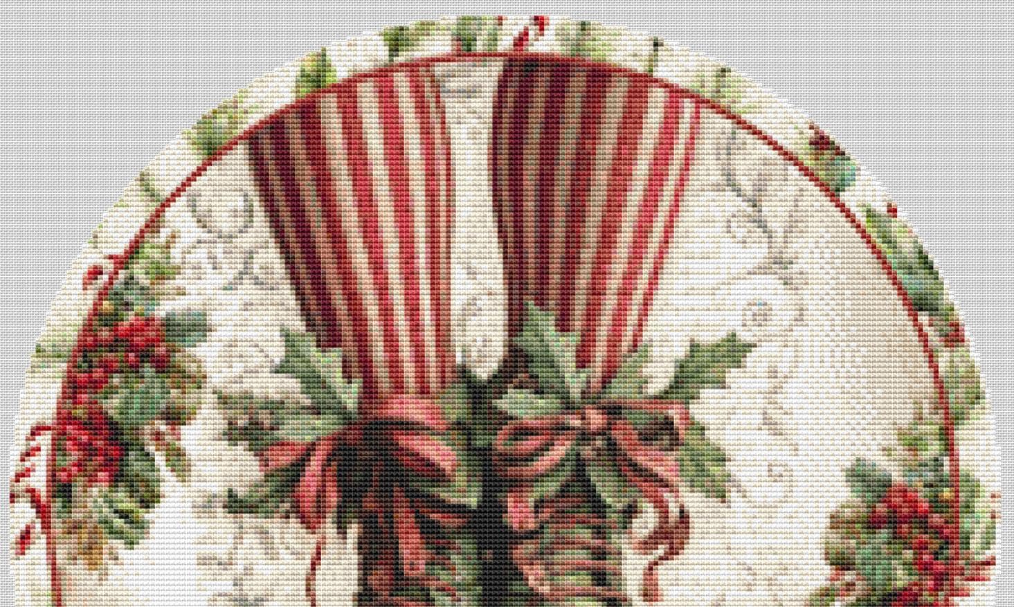 Elf Legs (Round) counted cross stitch pattern by Ivy Cottage Home