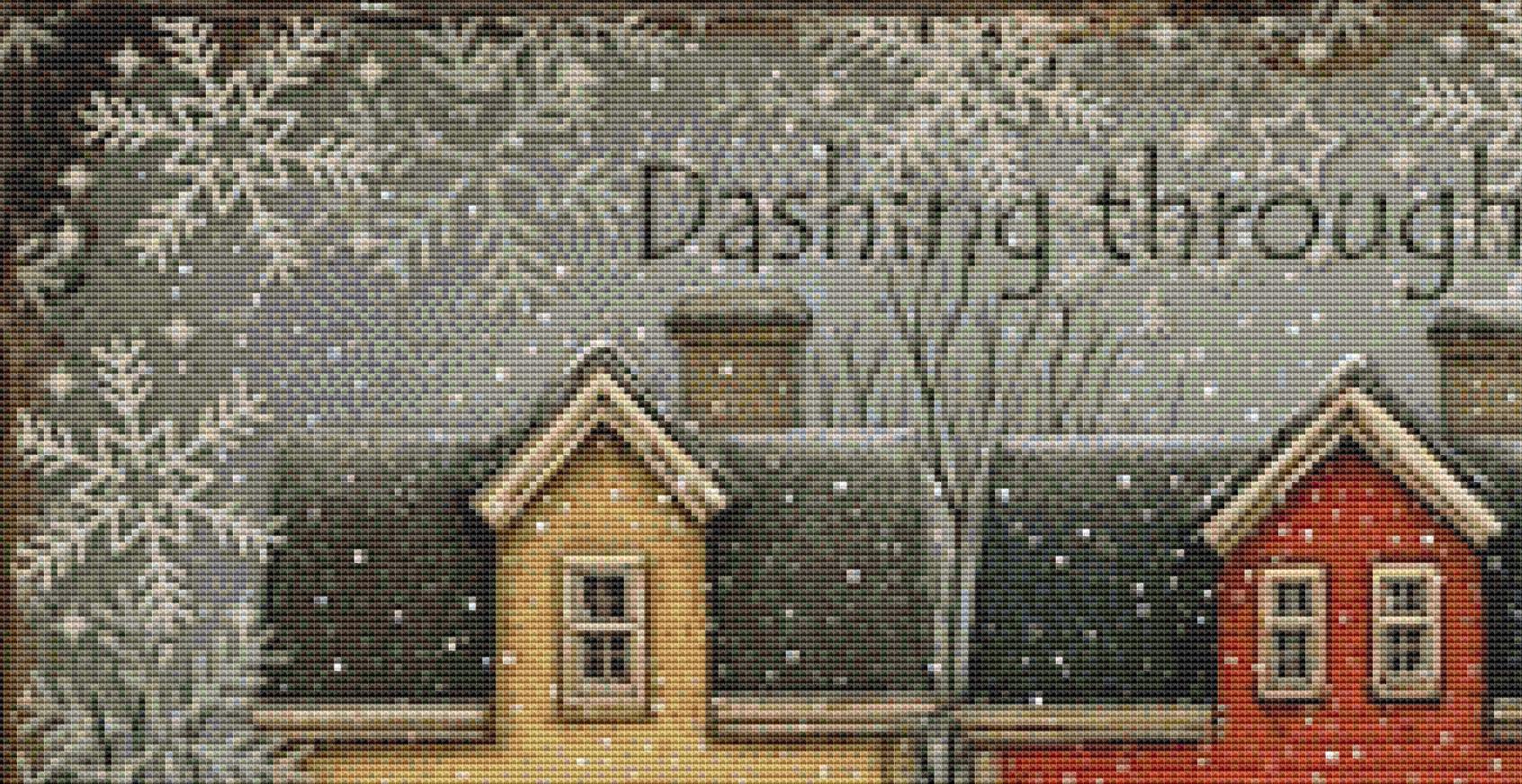 Folkart Christmas counted cross stitch pattern by Ivy Cottage Home