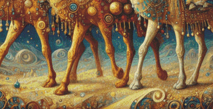 Three Wise Men Under a Guiding Star counted cross stitch pattern by Mystic Vision Gallery