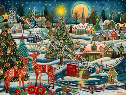 A Scandinavian Christmas (Small) counted cross stitch pattern by Peggy Davis/Porterfields Fine Art Licensing