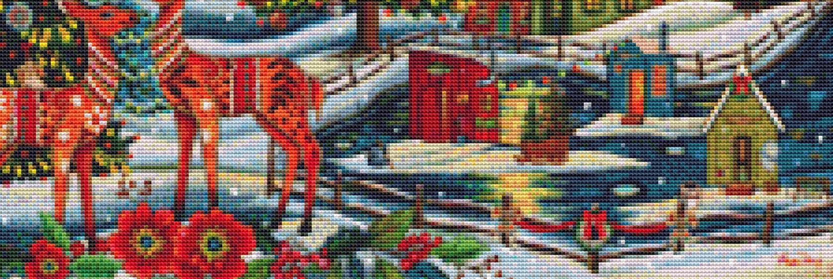 A Scandinavian Christmas (Small) counted cross stitch pattern by Peggy Davis/Porterfields Fine Art Licensing