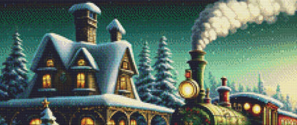 Christmas Train (Small) counted cross stitch pattern ©Adobe Ext. License