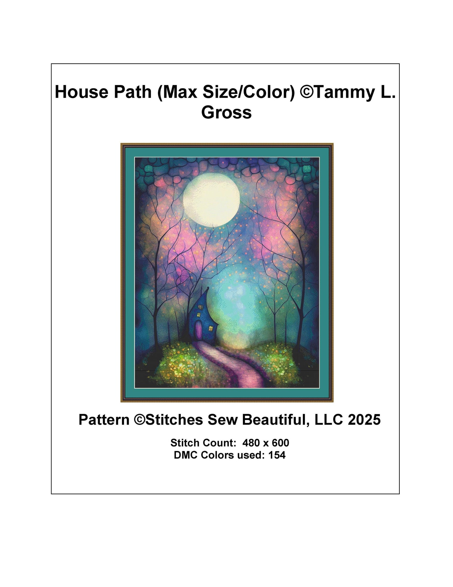 House Path (Max Size/Color) counted cross stitch pattern by Tammy L. Gross