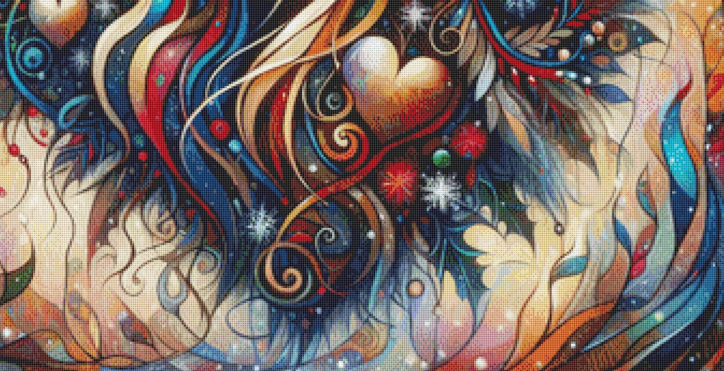 Winters Enchantress Holly, Jolly and Bright counted cross stitch pattern by World of Love Hearts/Adrian G. Eyre