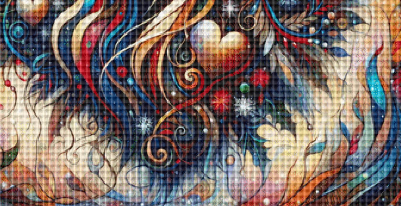 Winters Enchantress Holly, Jolly and Bright counted cross stitch pattern by World of Love Hearts/Adrian G. Eyre