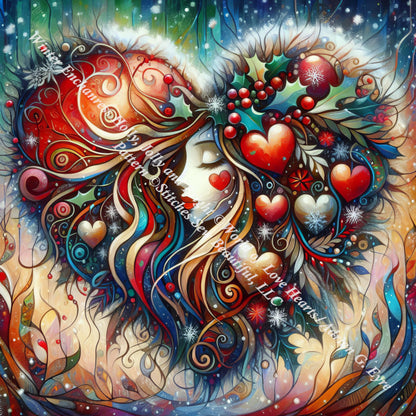 Winters Enchantress Holly, Jolly and Bright counted cross stitch pattern by World of Love Hearts/Adrian G. Eyre