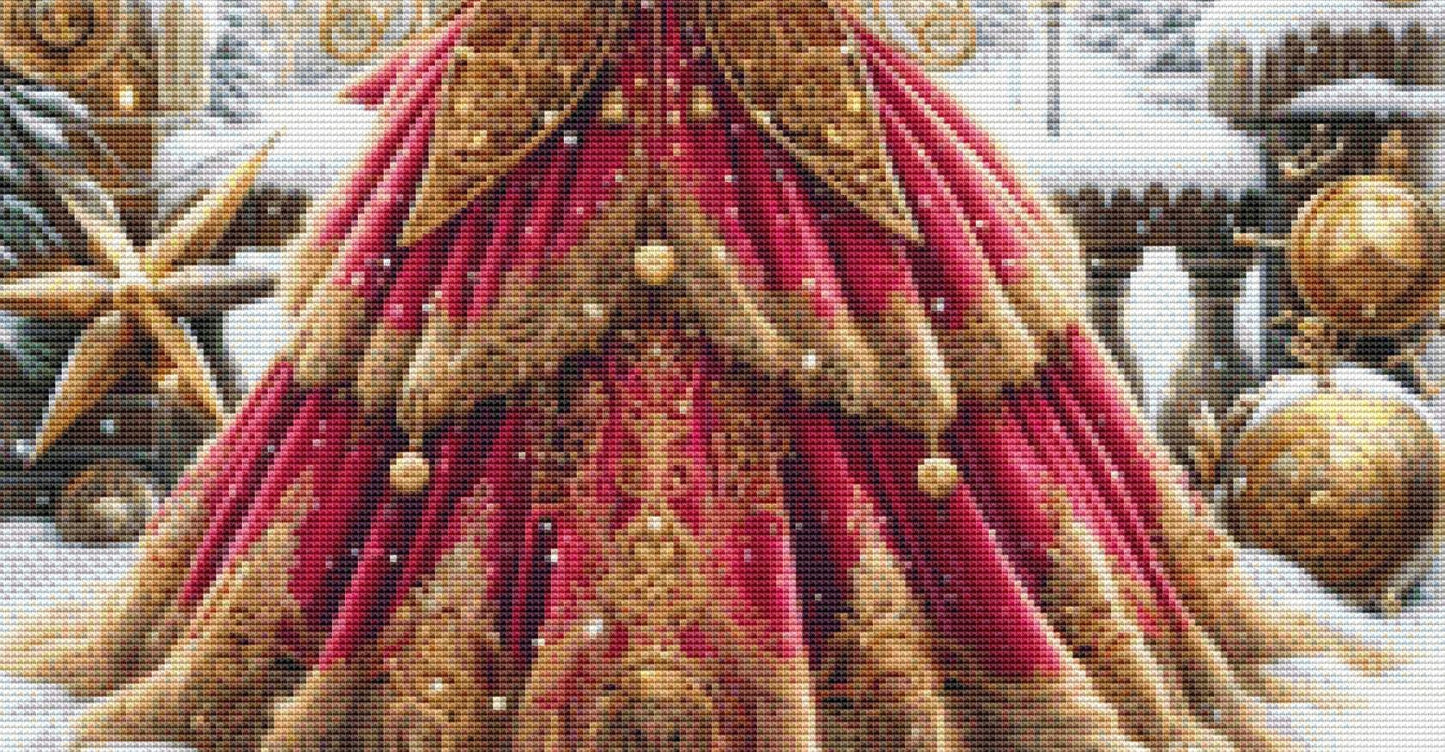 Steampunk Christmas Fairy 2 (Small) counted cross stitch pattern by AdneLStudio