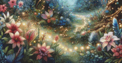 Magical Forest Lights (Small) counted cross stitch pattern by FantasyDigitals