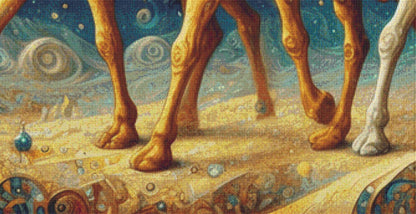 Three Wise Men Under a Guiding Star (Max Size/Color) counted cross stitch pattern by Mystic Vision Gallery