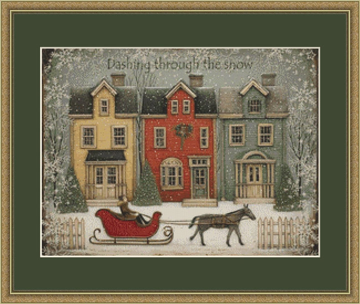 Folkart Christmas (Small) counted cross stitch pattern by Ivy Cottage Home