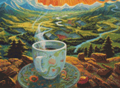 Starshine Coffee (Small) counted cross stitch pattern by Tammy L. Gross