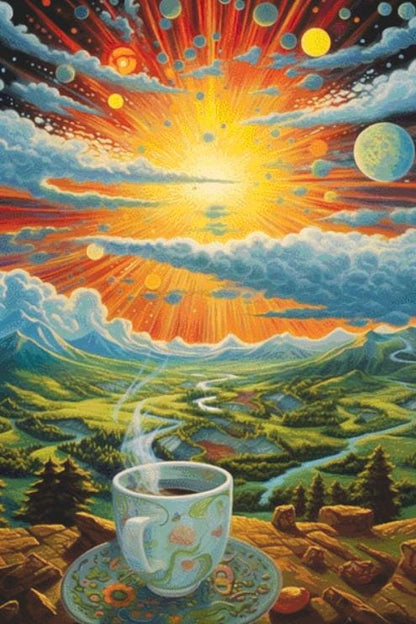 Starshine Coffee (Max Size/Color) counted cross stitch pattern by Tammy L. Gross