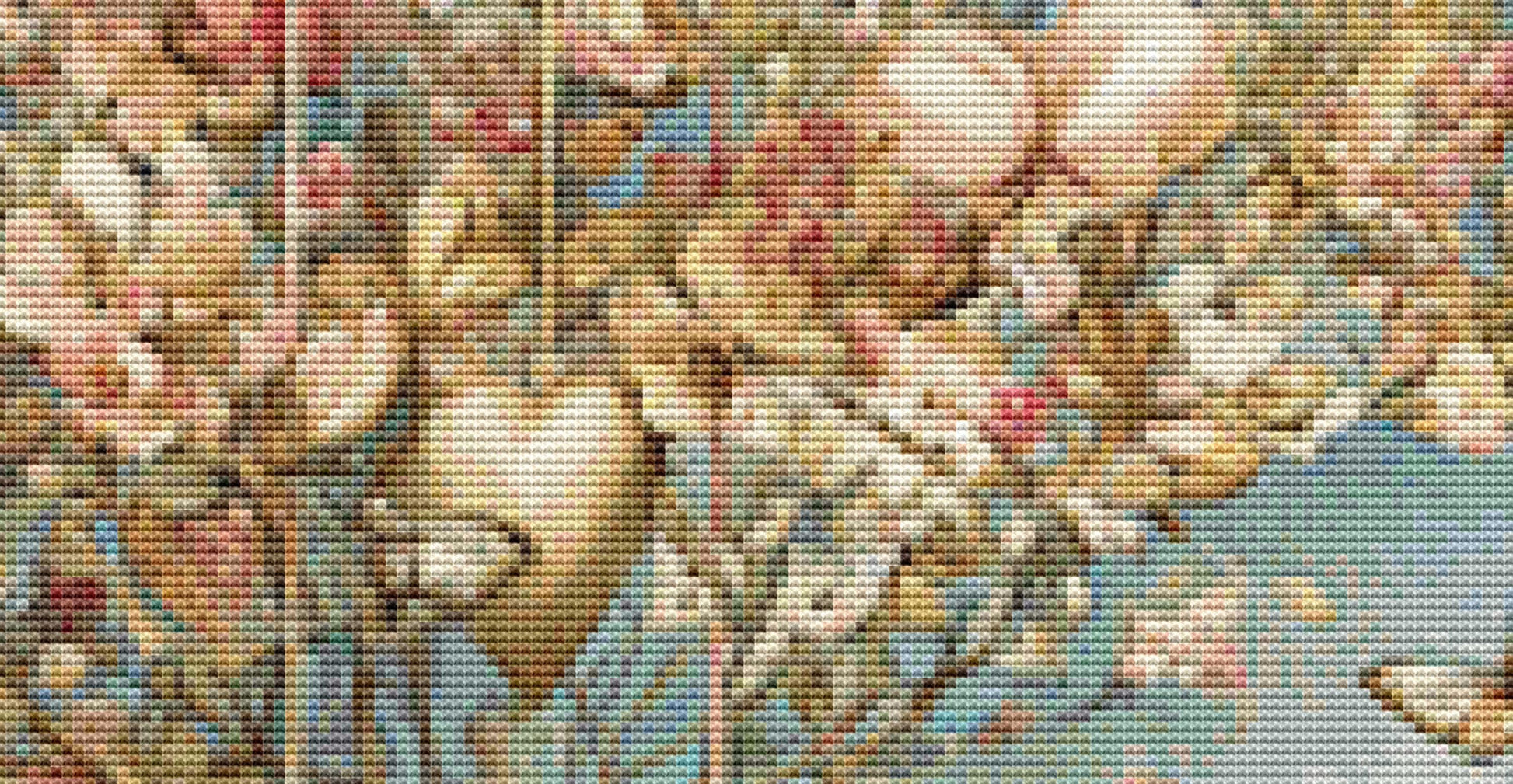Cat on a Branch with Hearts counted cross stitch pattern by Bryna T. Art & Design