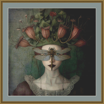 Carnivorous Crown counted cross stitch pattern by Alisa Smith Williams