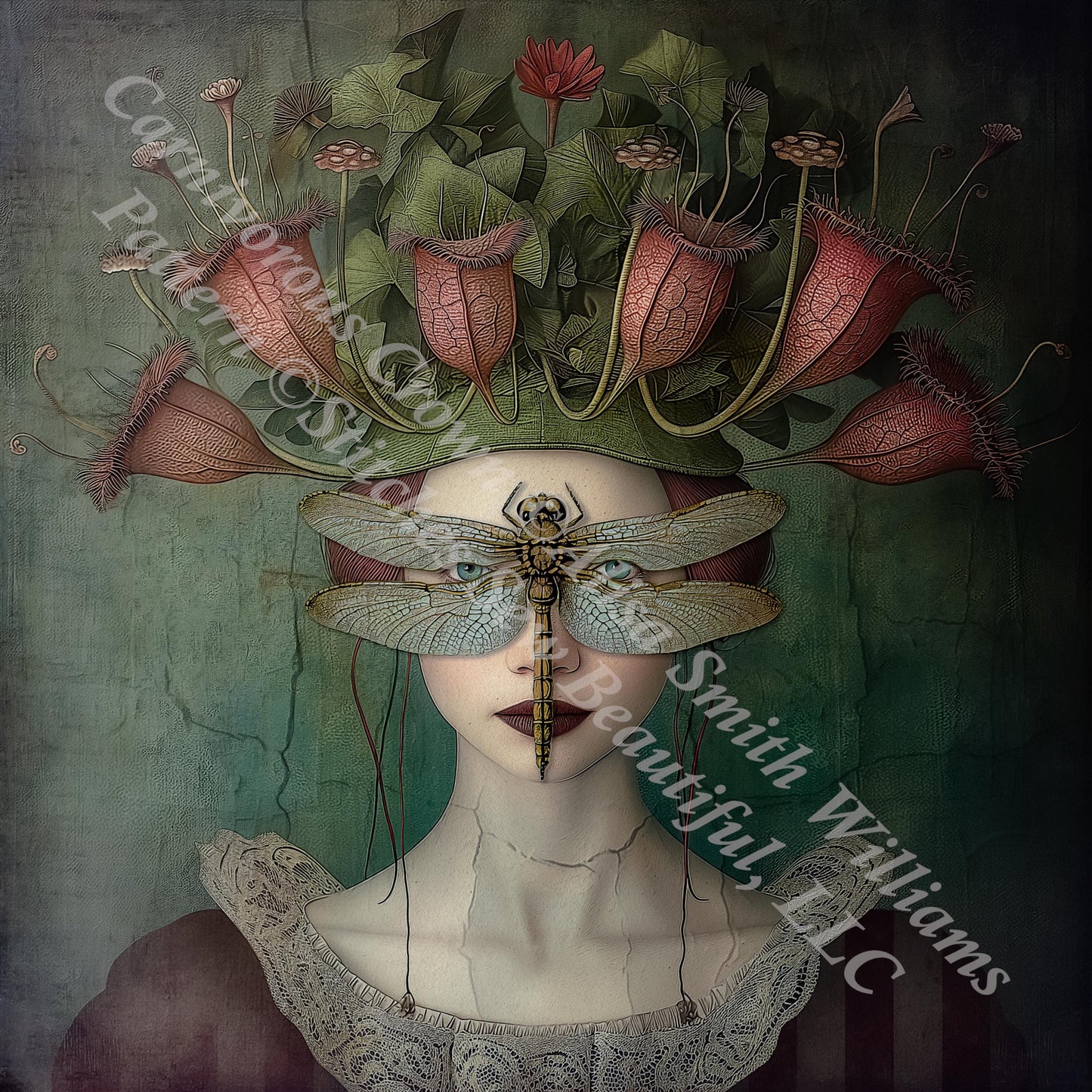 Carnivorous Crown counted cross stitch pattern by Alisa Smith Williams