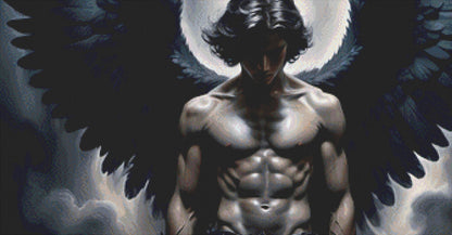 Dark Angel counted cross stitch pattern by Mystic Vision Gallery