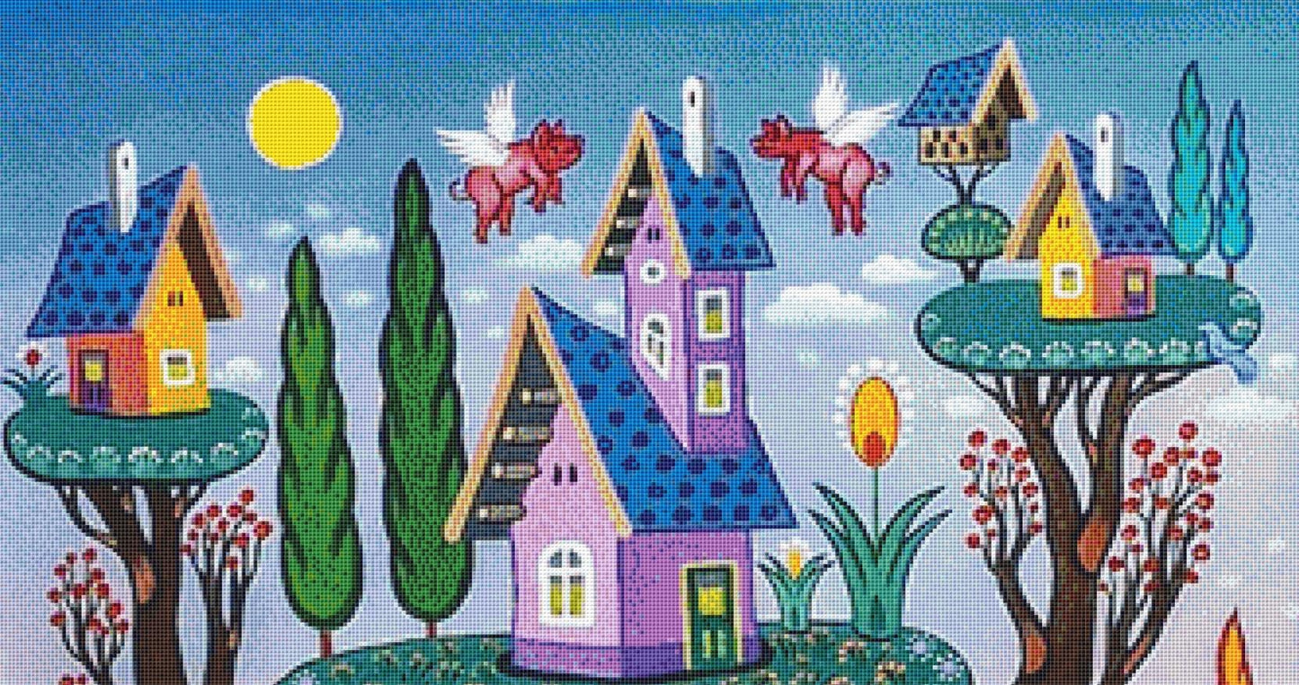 When Pigs Fly counted cross stitch pattern by Laszlo Koday