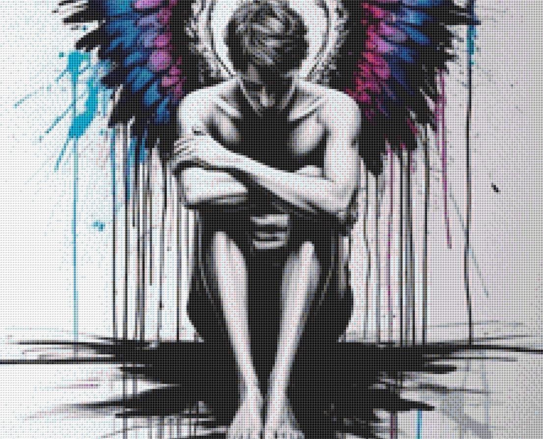 Fallen Angel counted cross stitch pattern by Eder Jose Rosa