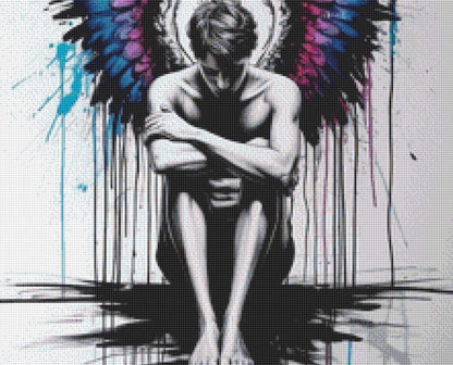 Fallen Angel counted cross stitch pattern by Eder Jose Rosa