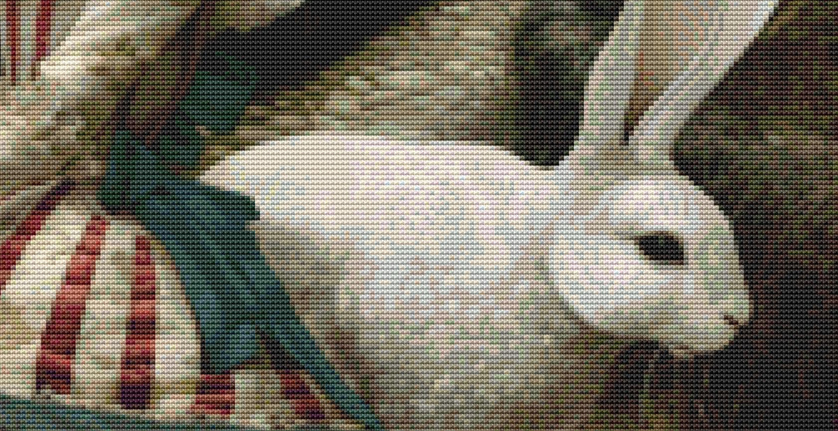 Alice's Rabbit (Small) counted cross stitch pattern by Alisa Smith Williams