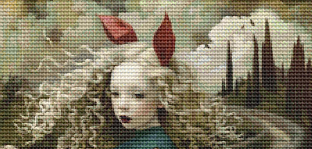 Alice's Rabbit (Small) counted cross stitch pattern by Alisa Smith Williams