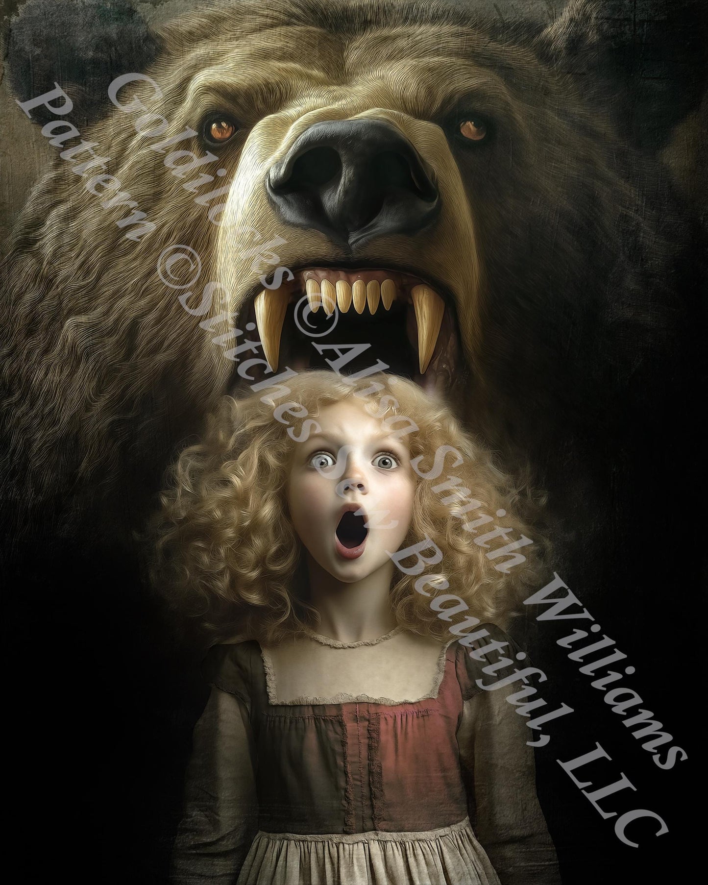 Goldilocks counted cross stitch pattern by Alisa Smith Williams