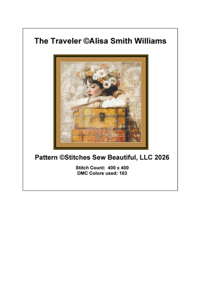 The Traveler counted cross stitch pattern by Alisa Smith Williams