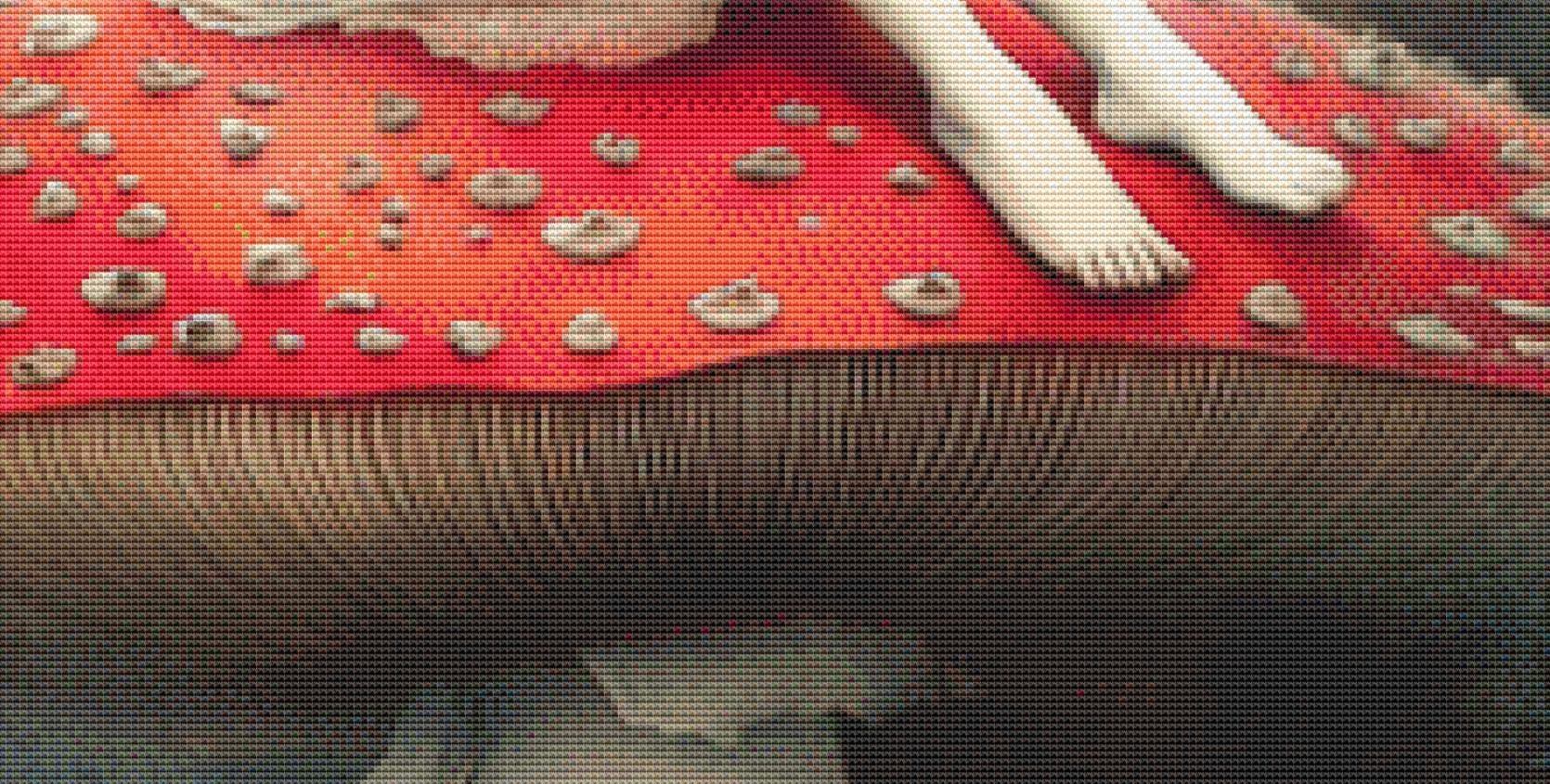 The Mushroom Fairy counted cross stitch pattern by Alisa Smith Williams