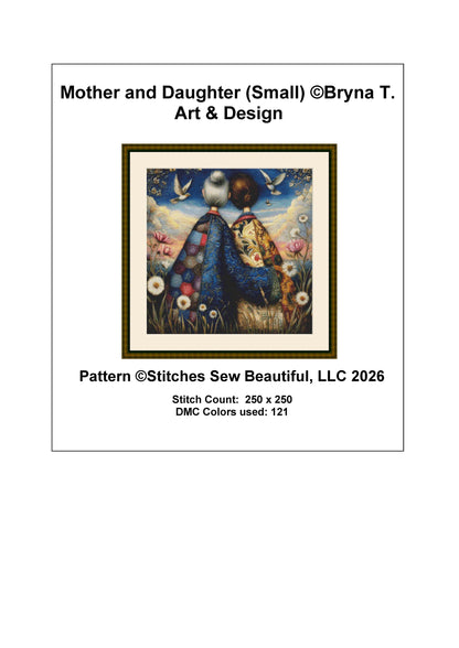 Mother and Daughter (Small) counted cross stitch pattern by Bryna T. Art & Design