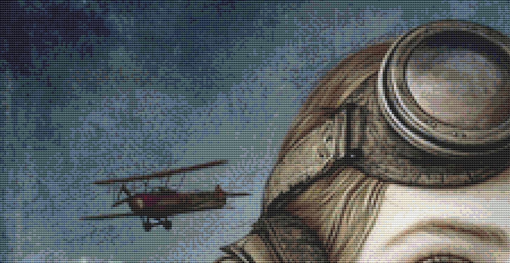 Aviatrix counted cross stitch pattern by Alisa Smith Williams