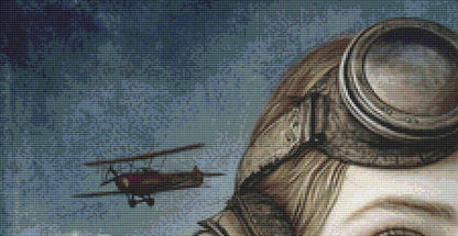 Aviatrix counted cross stitch pattern by Alisa Smith Williams